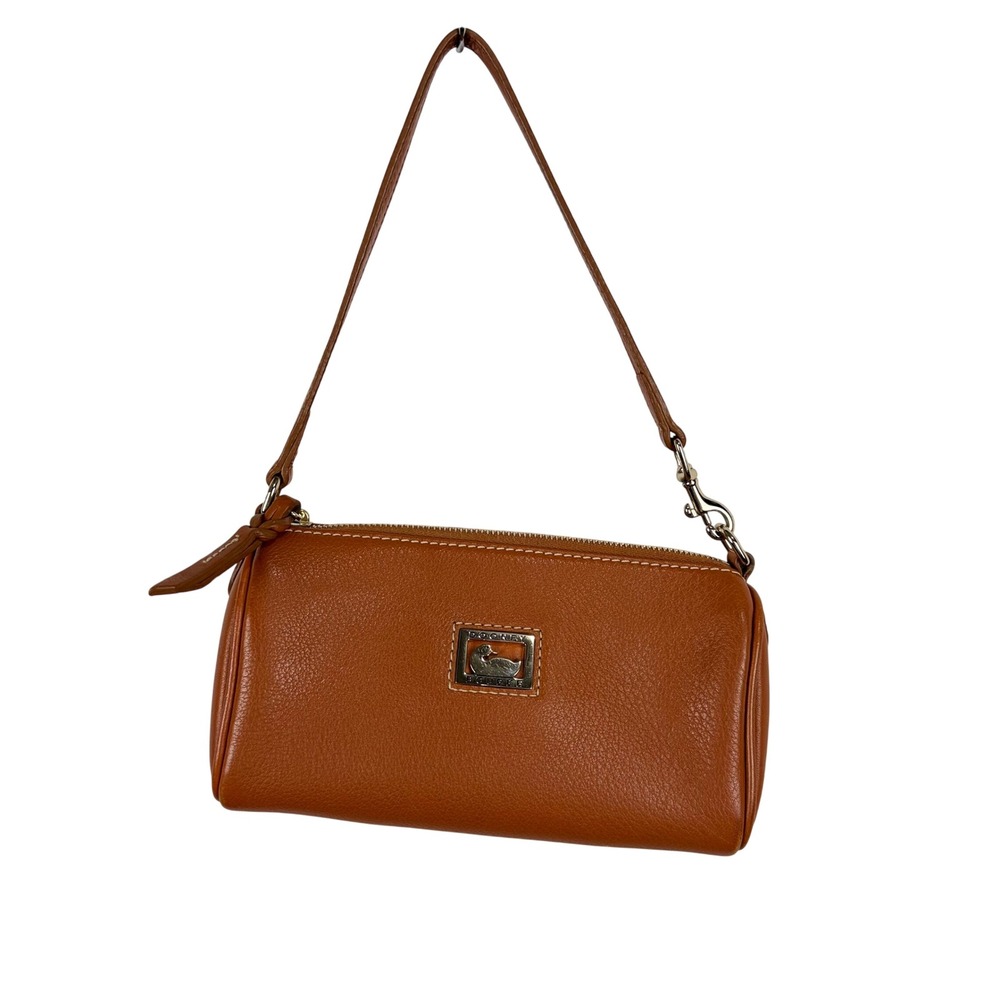 Dooney & Bourke Brown Pebbled Leather Wristlet